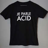 T-Shirt, Black, Size S: Je Parle Acid