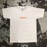T-Shirt, Size S: "Tresor", Natural/Orange