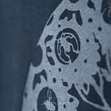 T-Shirt, Size S: Workshop 09, dark navy w/ light gray print