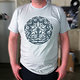 T-Shirt, Size XL: Workshop 09, silver w/ light gray print