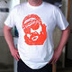 T-Shirt, Size S: Workshop 12, white w/ orange print