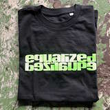 Organic T-Shirt, Size L: Black / Neon Green