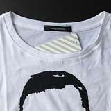 T-Shirt, Size M: Workshop 08, white w/ black print