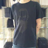 T-Shirt, Size S: Workshop 08, dark navy w/ black print