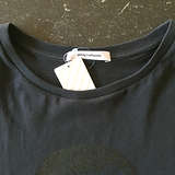 T-Shirt, Size S: Workshop 08, dark navy w/ black print
