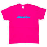 T-Shirt, Size L: Blue Version Logo, Pink