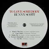 Bunny Scott: To Love Somebody