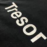 Longsleeve, Size M: "Tresor", White on Black