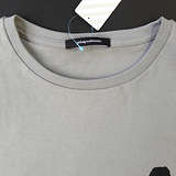 T-Shirt, Size S: Workshop 19, light grey w/black print