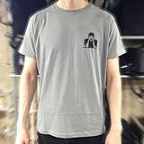 T-Shirt, Size L: Workshop 19, light grey w/black print