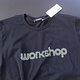 T-Shirt, Size M: Workshop Logo, Black