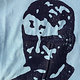 T-Shirt, Size L: Workshop 03, light blue w/ black print