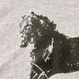 T-Shirt, Size L: Workshop 15, grey melange w/ black print