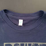 Organic T-Shirt, Size S: Navy, gray print (negative)