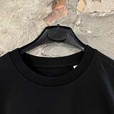 Organic T-Shirt, Relaxed Fit, Size M: Black, white print