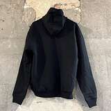 Organic Hoodie, Oversize Fit, Size L: Black, white print