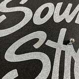 Slipmat: Felt, black, silver print