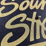 Slipmat: Felt, black, golden print
