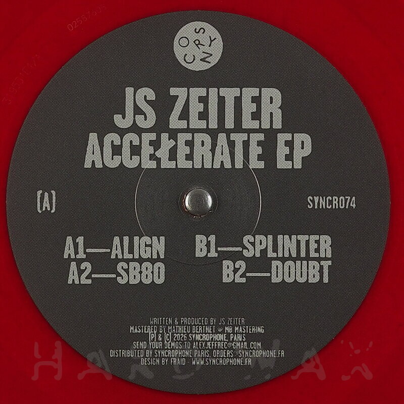 JS Zeiter – Accelerate EP vinyl cover