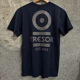 T-Shirt, Size XL: Tresor, Grey on Dark Blue