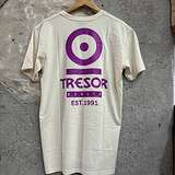 T-Shirt, Size M: Tresor, Purple on Ecru